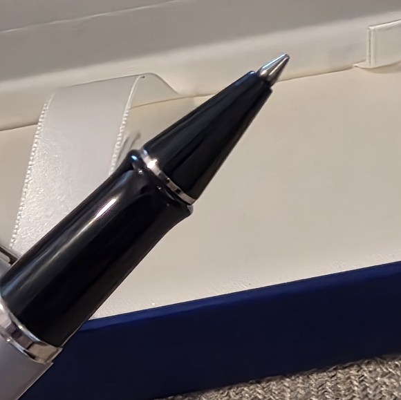 Waterman Brushed Chrome Ballpoint Pen & Box - Picture 5 of 12